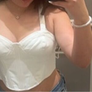 Chic White Bustier Top